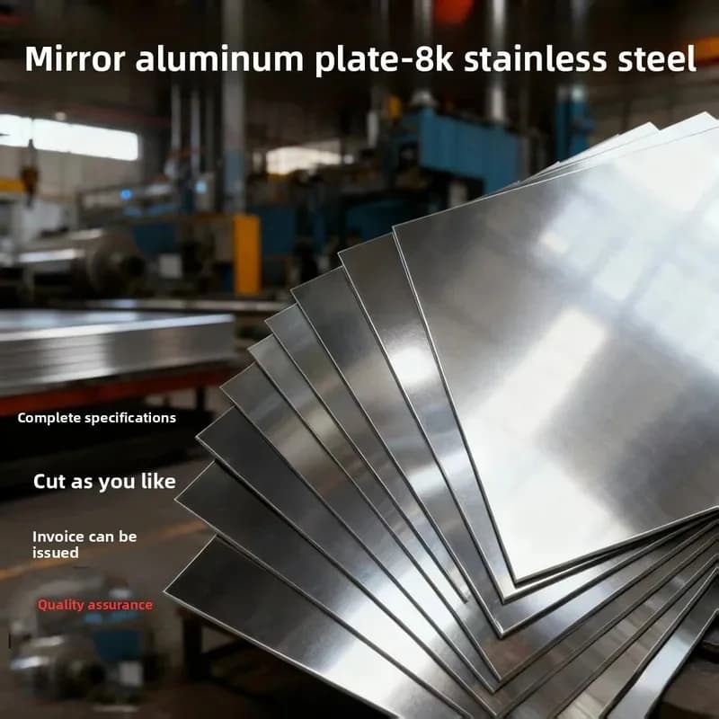 1060 Aluminum 304 Stainless Steel Mirror Sheet Laser Cut Bending Service 98% Reflectivity