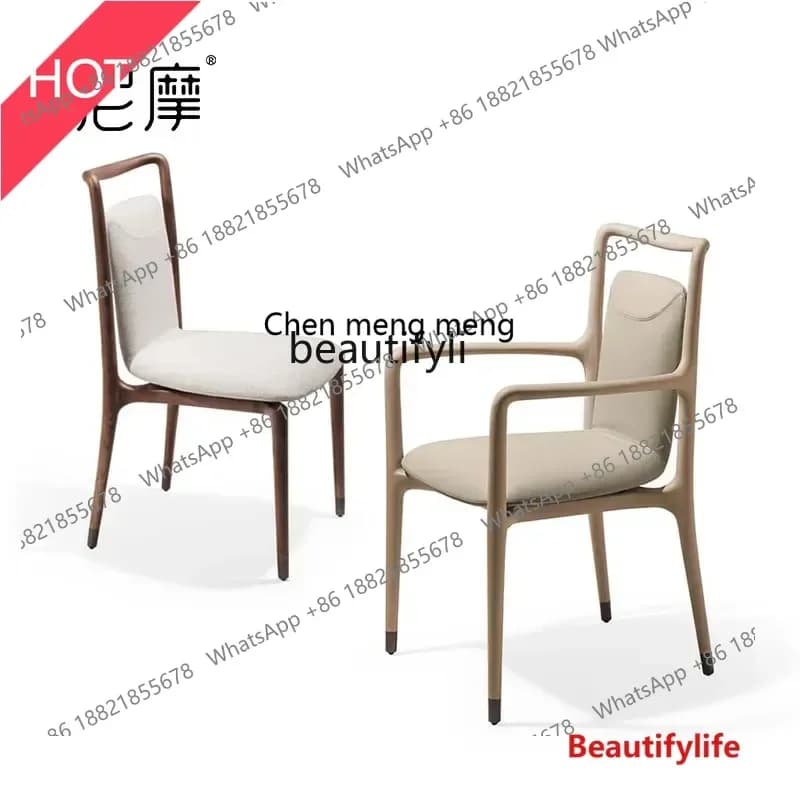 2936 Solid wood chair ash wood soft bag r back chair, dining chair