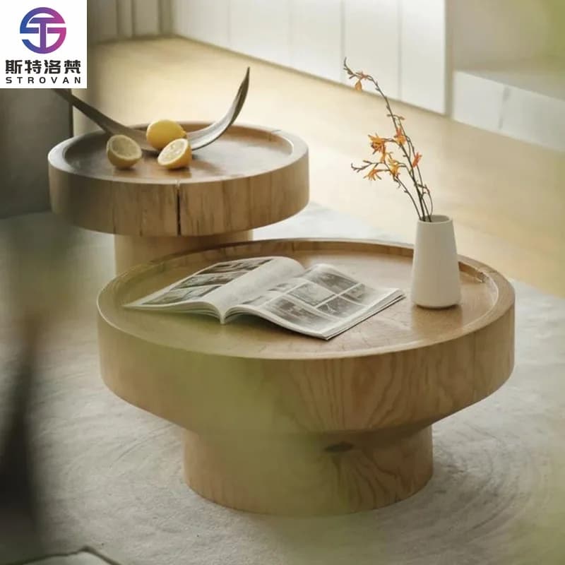Nordic Solid Wood Tea Table Coffee Table Modern Design Simple Creative Living Room Home Furniture Yimu Brand