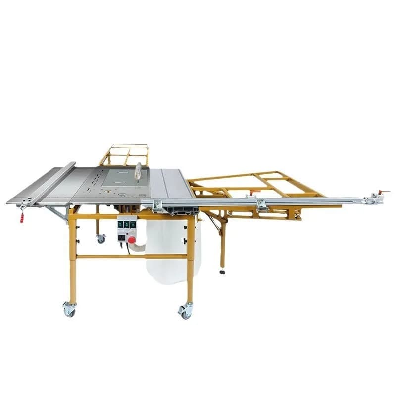 Stainless steel countertop rocker arm folding saw table woodworking precision push table saw