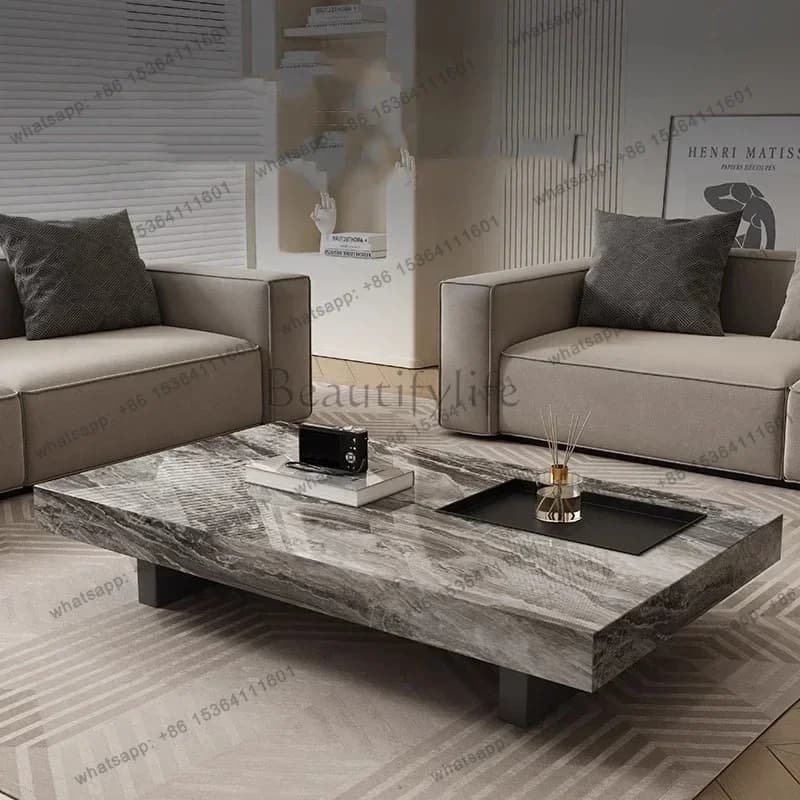 LD Replica Luxury Coffee Table Living Room Premium Effect Coffee Table Minimalist Unique Armoires Japanese Simple