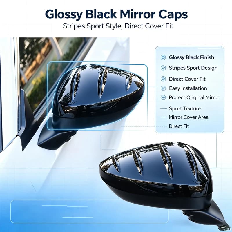 Suitable for 23-26 11th generation Civic special unlimited rearview mirror shell modified paste style blue mirror