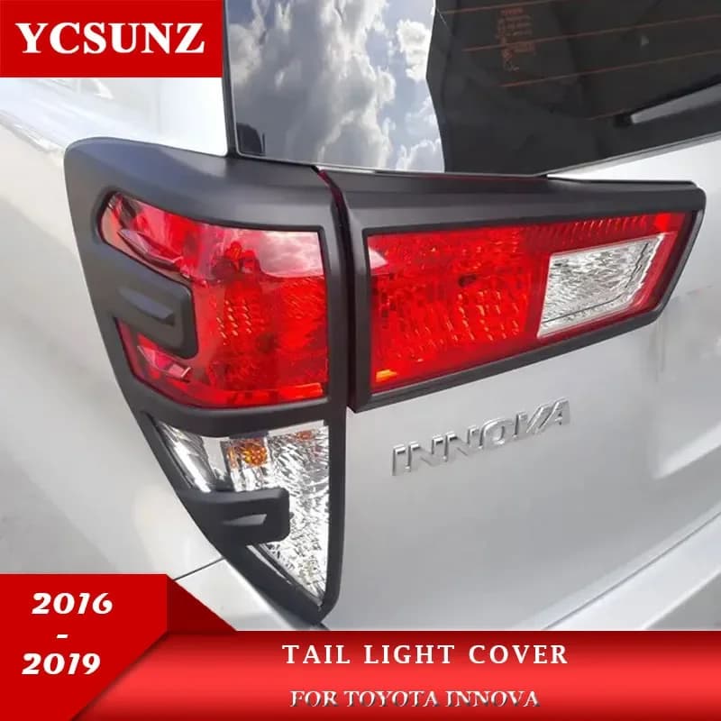 ABS Tail Light Cover For Toyota Innova 2016 2017 2018 2019 Rear Lamp Hood Car Exterior Accessories