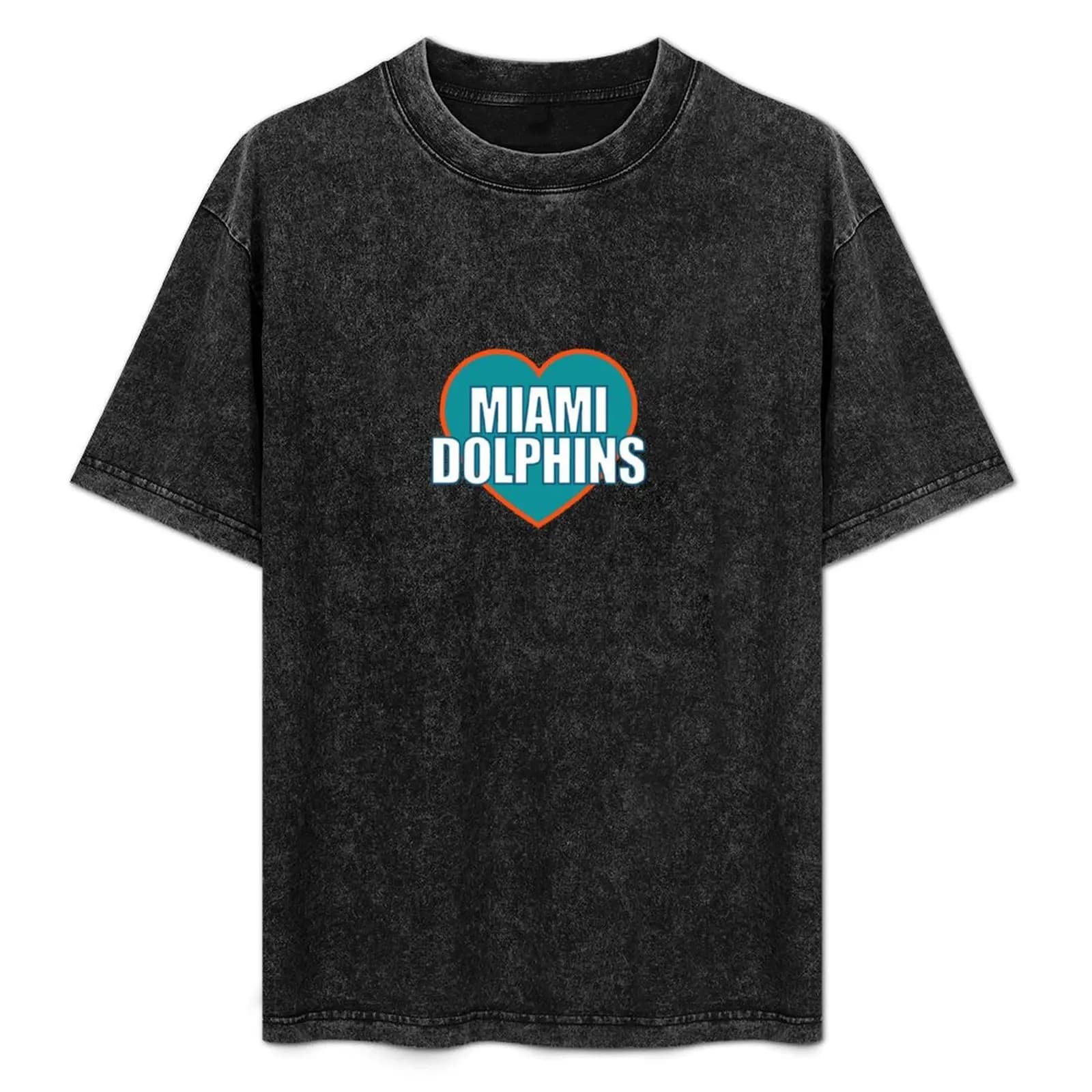 Miami Dolphins Heart T-Shirt essential t shirt summer shirt mens designer t shirt