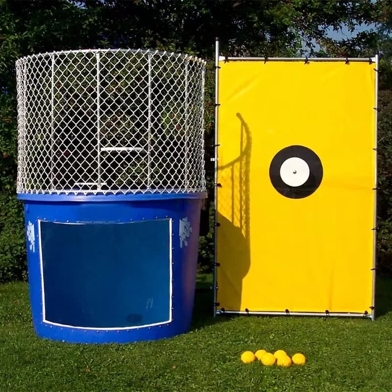 for Cheap Easy Dunker Inflatable Dunk Tank with Metal Frame for Water Games Kids Adults Outdoor Carnival Activities