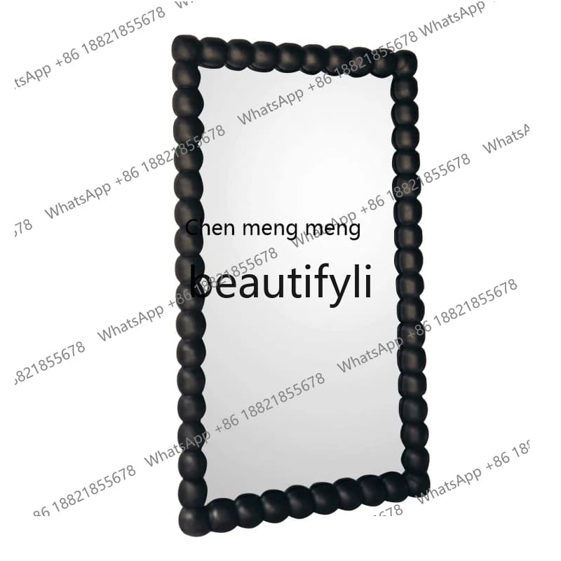 Living room floor-to-ceiling mirror wall-mounted special-shaped full-body mirror wall-mounted household pearl full-length mirror