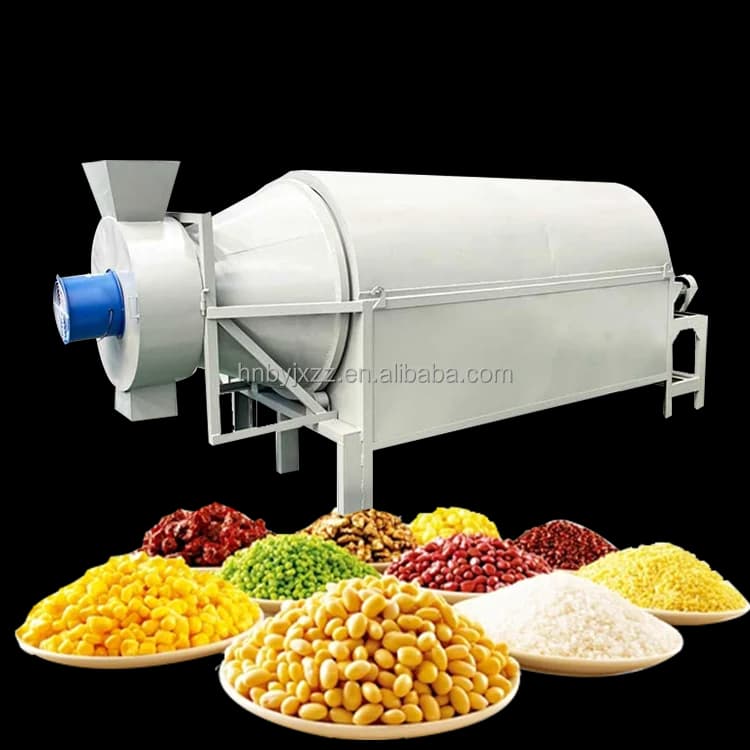 100-2000kg Multifunctional Cereal Corn Grain Adjustable Temperature Small Size Dryer Rotary Drum Dryer