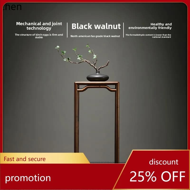 HT new Chinese solid wood flower stand flower table living room balcony shelf flower pot stand wooden decorative  floor type