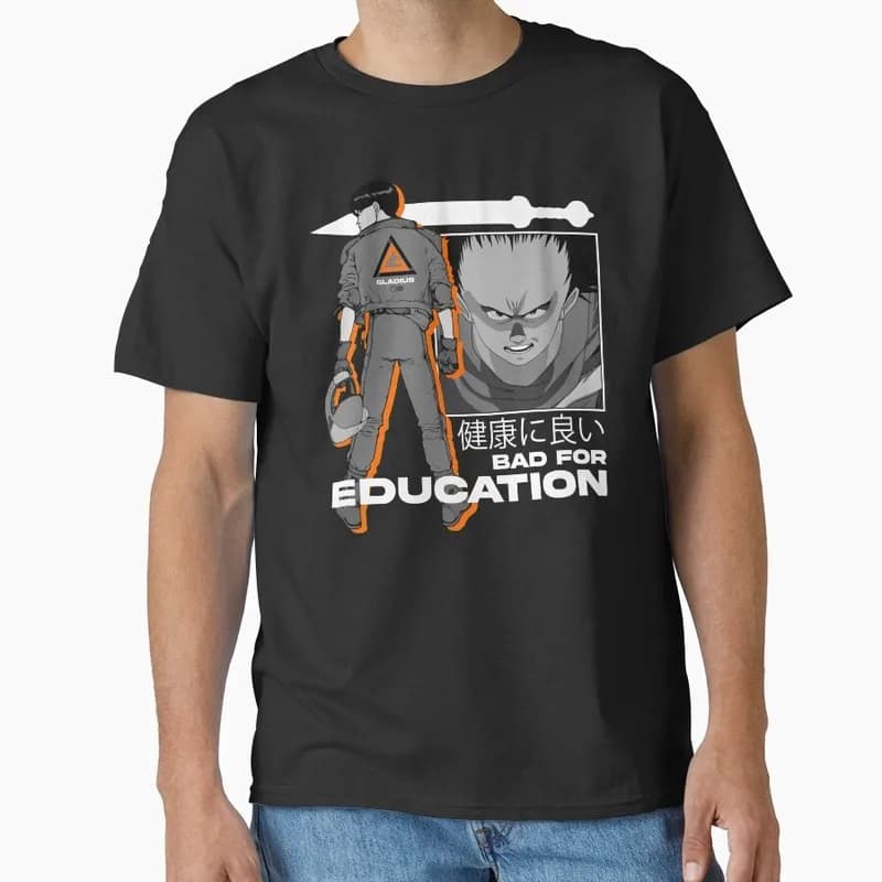 Akira Cyberpunk City Explosion Gift T‑Shirt Katsuhiro Otomo Retro Manga Shotaro Kaneda Neo‑Tokyo Anime Print Short Sleeve Tops