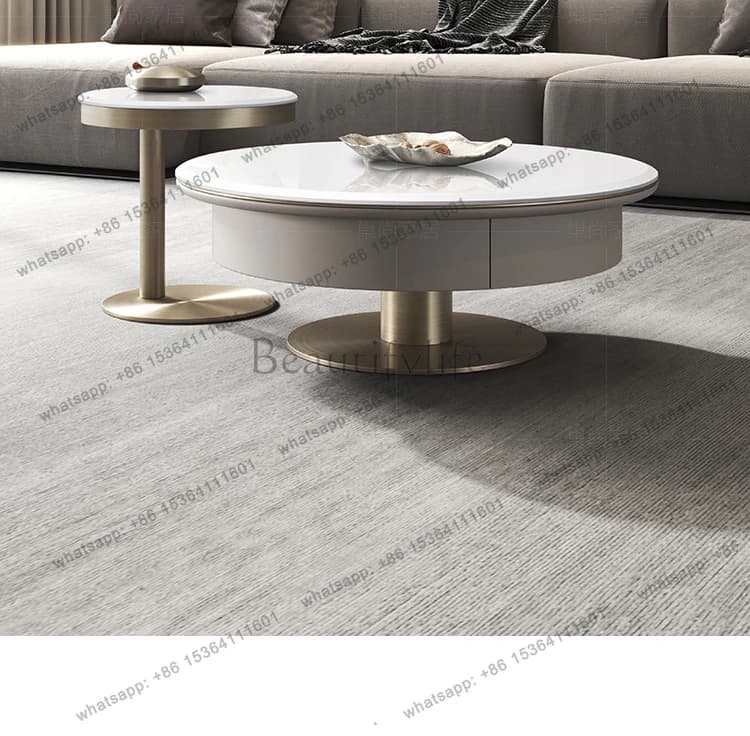 Italian simple luxury jade crystal coffee table modern minimalist coffee table side table combination household