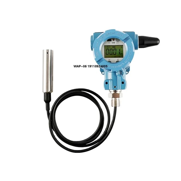 Digital Type Battery Wireless Gfsk/lora/4g/iot Level Sensors 4-digit Lcd Level Transmitter for Fuel Tank