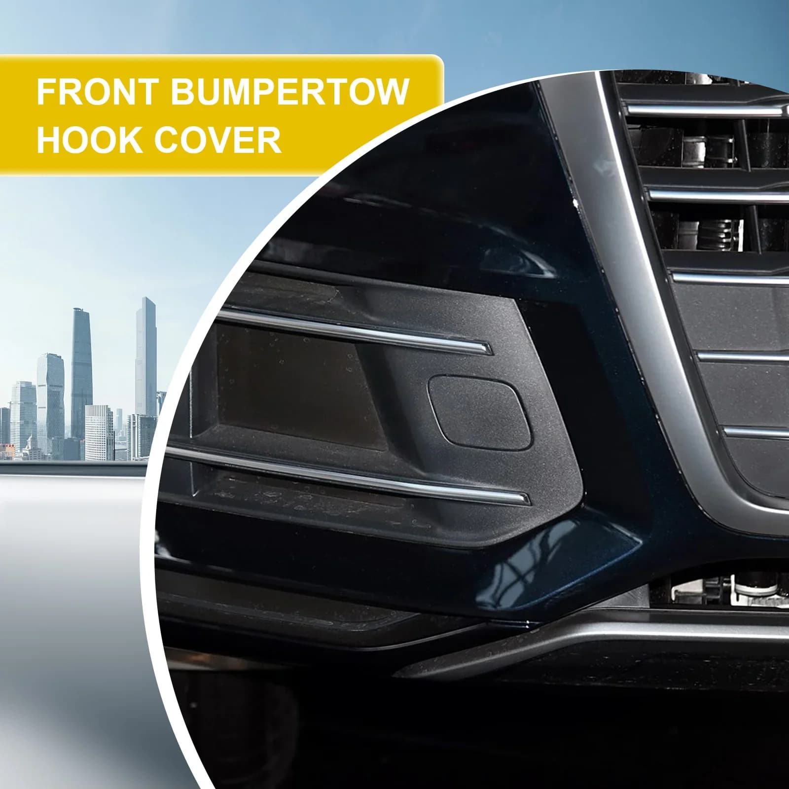 For Audi Q7 2016 2017 2018 2019 Front Bumper Tow Hook Cover Cap 4M0807241 Towing Eye Cap Car Accessory