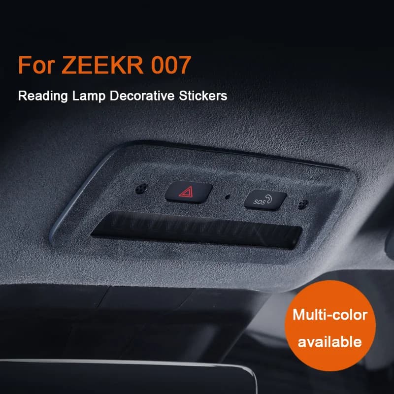 For ZEEKR 007 2023 2024 2025, Car Front Rear Reading Light Frame Decoration Cover Super Suede protect car Stickers Accessories