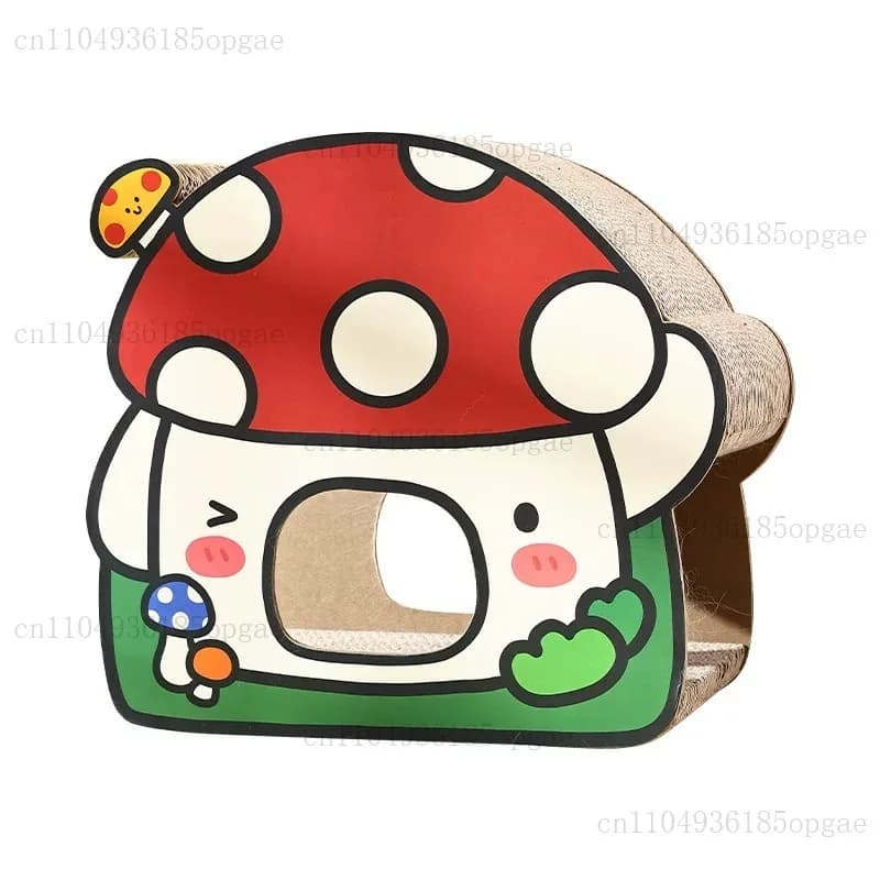 Mushroom cat scratching board, wear-resistant and non-crumbling, large vertical  universal cat scratching board for all seasons