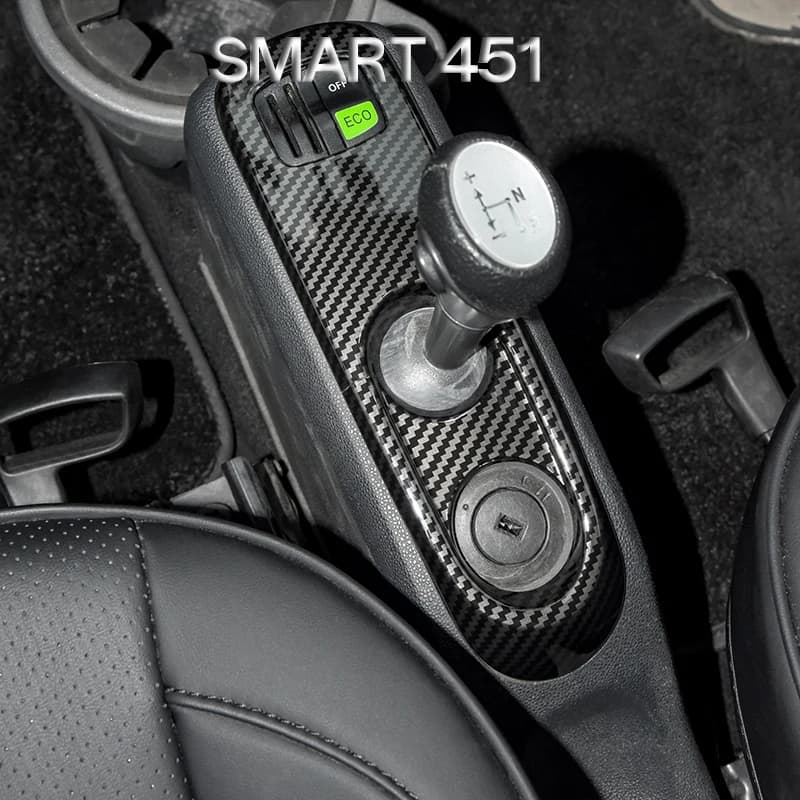 Car Central Control Panel Cover Gear Shift Box Trim Sticker Styling Accessories For Smart Fortwo 451 2009 2010 2011 2012 2013 14