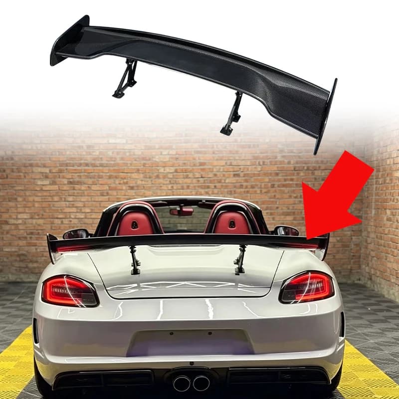 Rear GT Wing Spoiler ABS For Porsche Boxster Cayman 986 987 981 982 1996‑2024 Car Rear Trunk Spoiler Lip