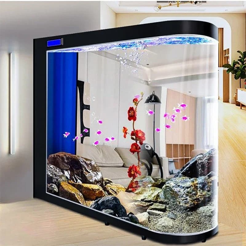 MJY light luxury living room fish tank integrated cabinet medium large wall butterfly floor partition goldfish tank