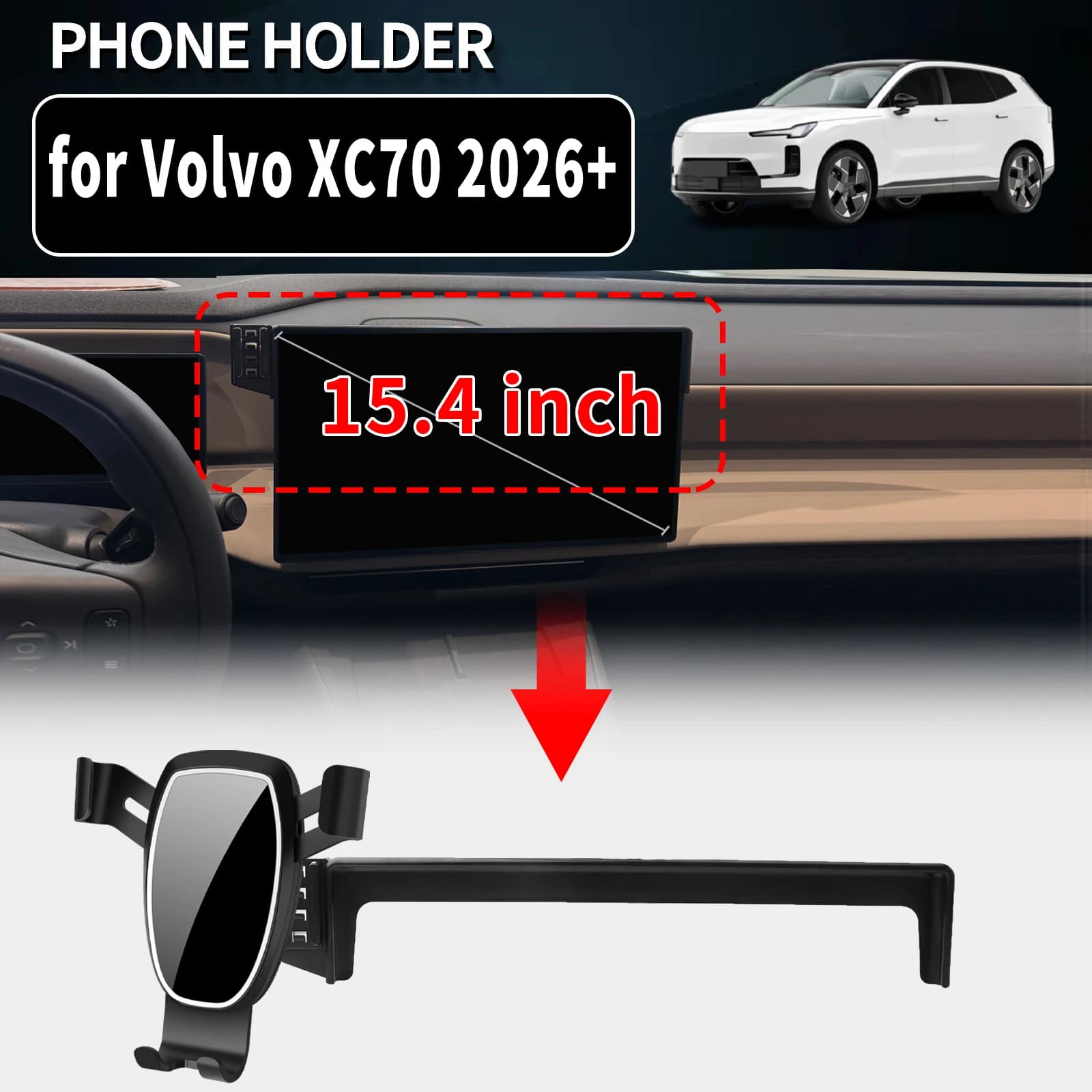 for Volvo XC70 2026 2027 2028  Vehicle-Specific Phone Holder Mount Car GPS Stand Easy Fix Auto Accessories