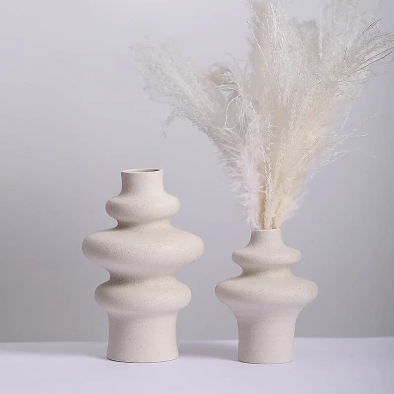 ceramic vase Creative vegetarian frosted thread hydroponic flower Dried Flower Pampas Grass Home decoration crafts Sculpture