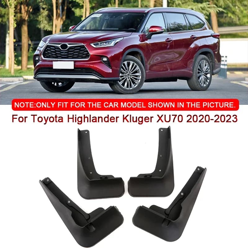 For Toyota Highlander Kluger XU70 2020-2023 ABS Car Mud Flaps Splash Guard Mudguards MudFlaps Front Rear Fender Auto Accessory