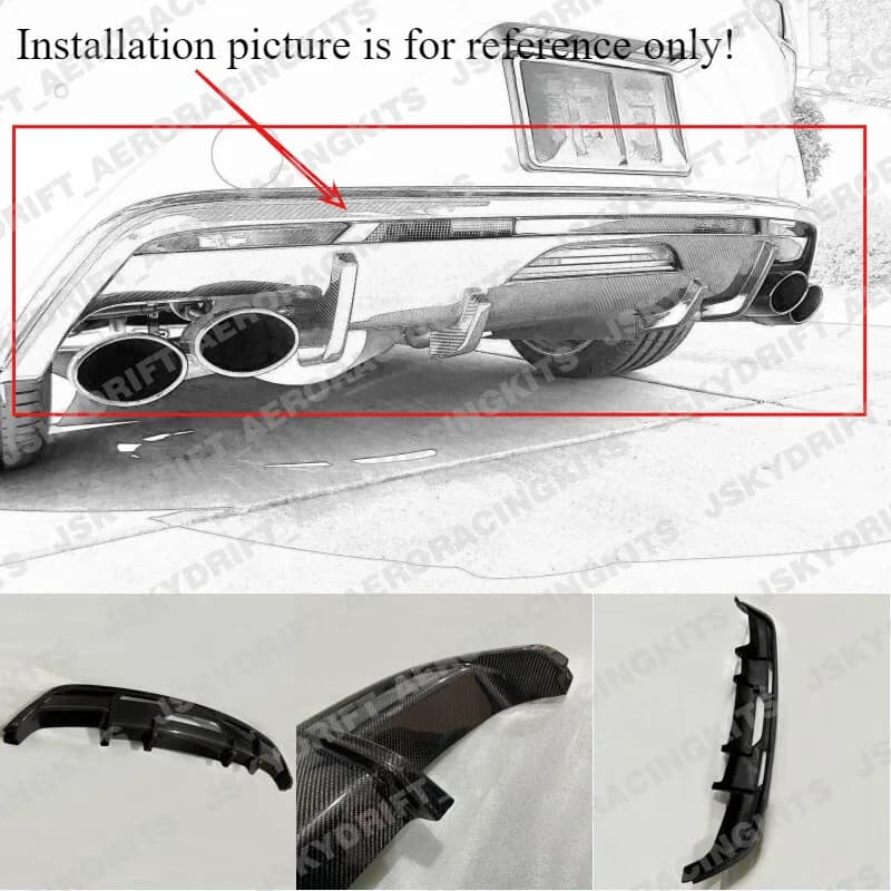 For Lexus LC 500 URZ100 (2017.03 +UP) Rear Bumper Under Diffuser Carbon Fiber