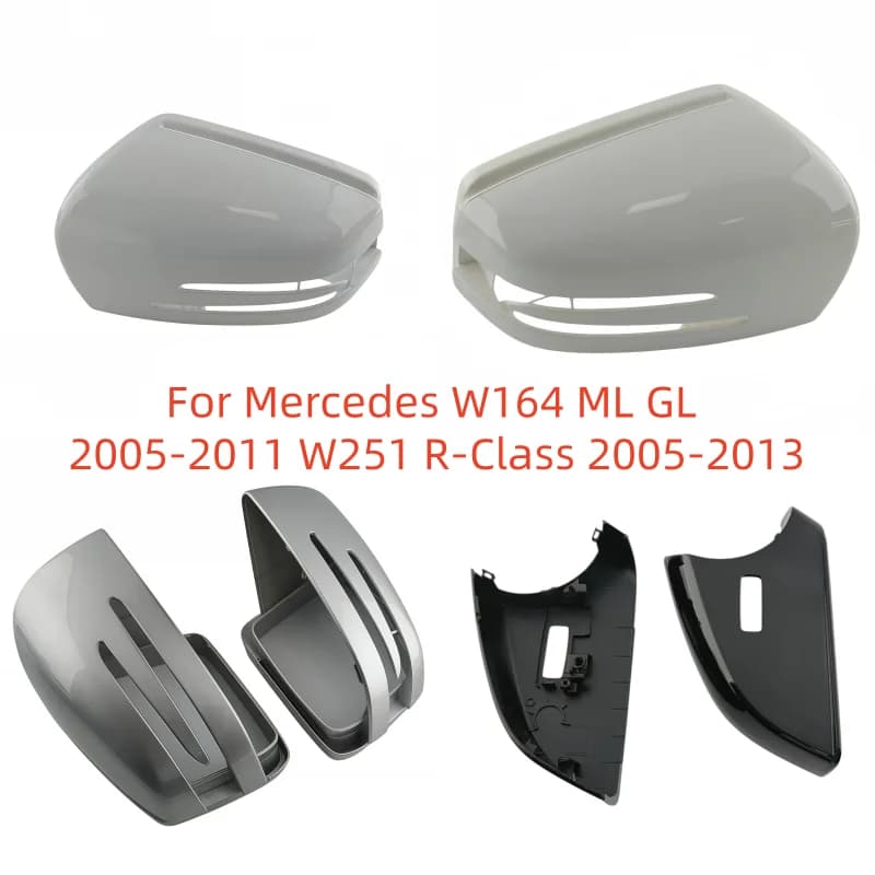For Mercedes W164 ML GL 2005-2011 W251 R-Class 2005-2013 With Puddle Light Mirror Lower Cover Cap A2518100115 A2518100215 New