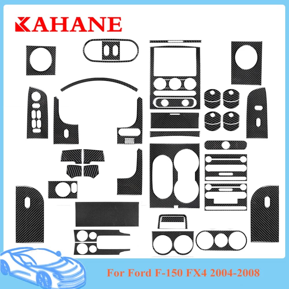 Car Carbon Fiber Accessories Center Console Window Lifting Panel Cover Trim For Ford F-150 FX4 2004 2005 2006 2007 2008
