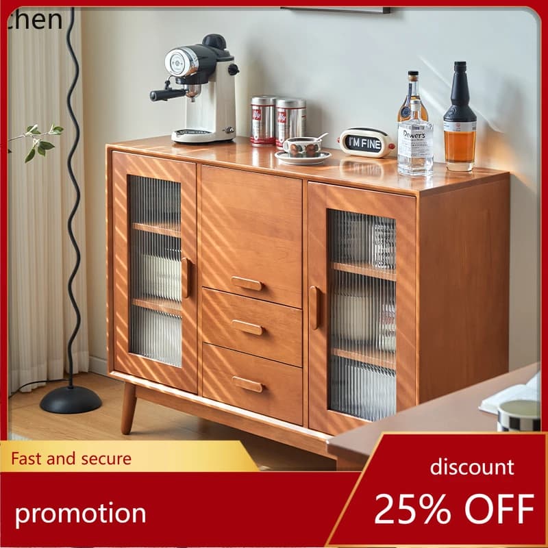 HT Sideboard Cabinet for Home Use, Pegboard Tea Cabinet, Dining Room Storage Integrated Wall-Mounted Organizer Cabinet