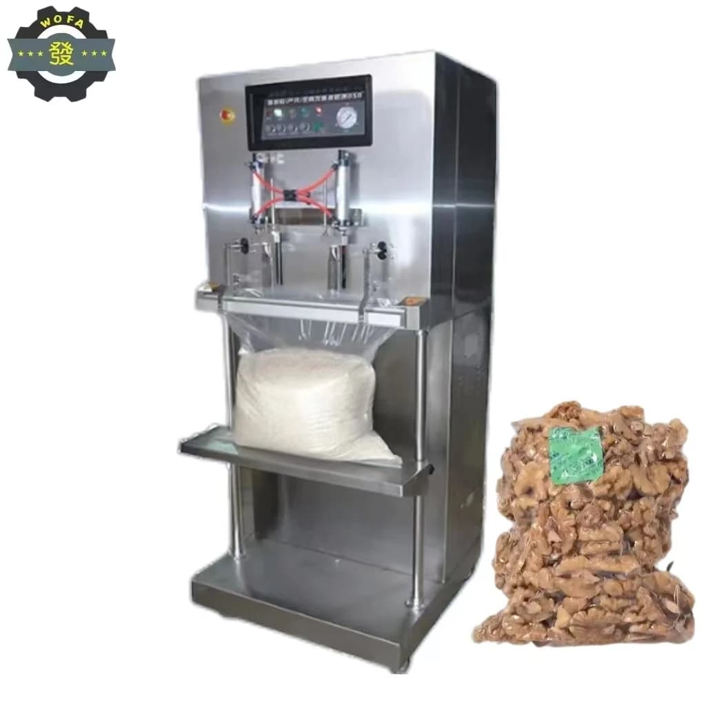 Stainless Steel Vertical External Vacuum Packaging Machine for Vacuum + Packaging of Steaks/barbecue Pieces and Frozen Seafood