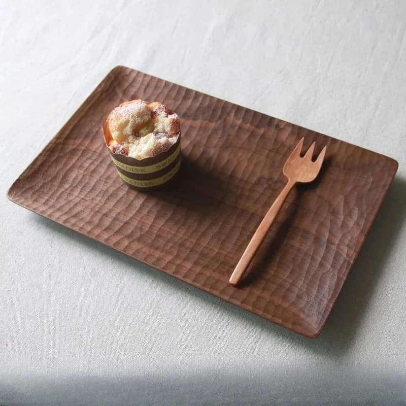 Black Walnut Handm Solid Wood, Fruit , Pastry, Wtern Food Tray