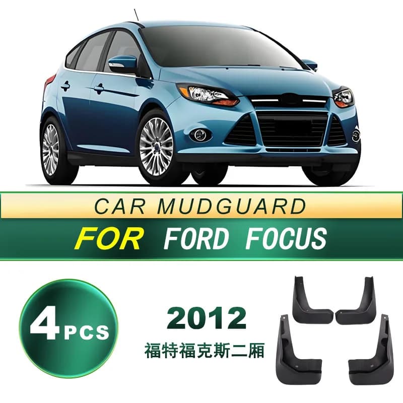 For Ford Focus Hatchback 2012 Mud Flaps 4Pcs Soft Rubber Splash Guards Vehicle Specific OEM Style Perfect Fit Design