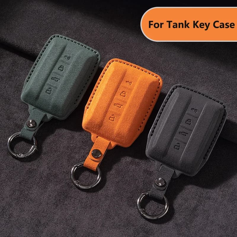 High Quality Car Remote Key Case Cover for Great Wall GWM TANK 300 400 500 700 2022 - 2026 Car Key Fob Bag Holder Accessories