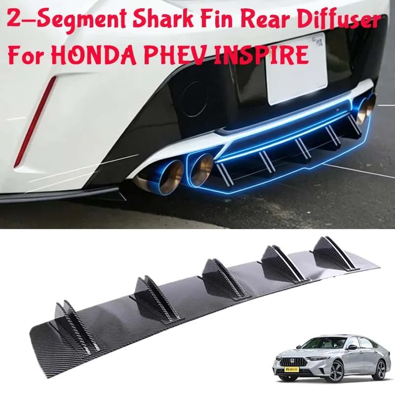 For HONDA PHEV INSPIRE Shark Fin Rear Diffuser Split Chassis Spoiler Auto Aerodynamic Parts Aerodynamic Modification