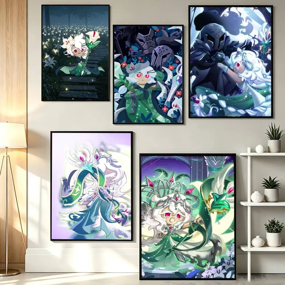 CookieRun Kingdom White Lily Poster HD Self Adhesive Waterproof Wall Art Ideal for Home Office Dorm Gift