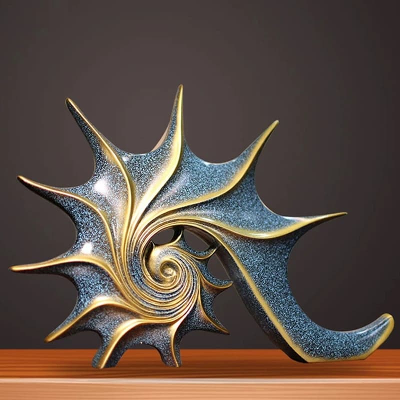 Creative Conch Statue Ornament Resin Sea Snail Figurines Living Room Office Desktop Decoration Miniatures Bookshelf Sculptures