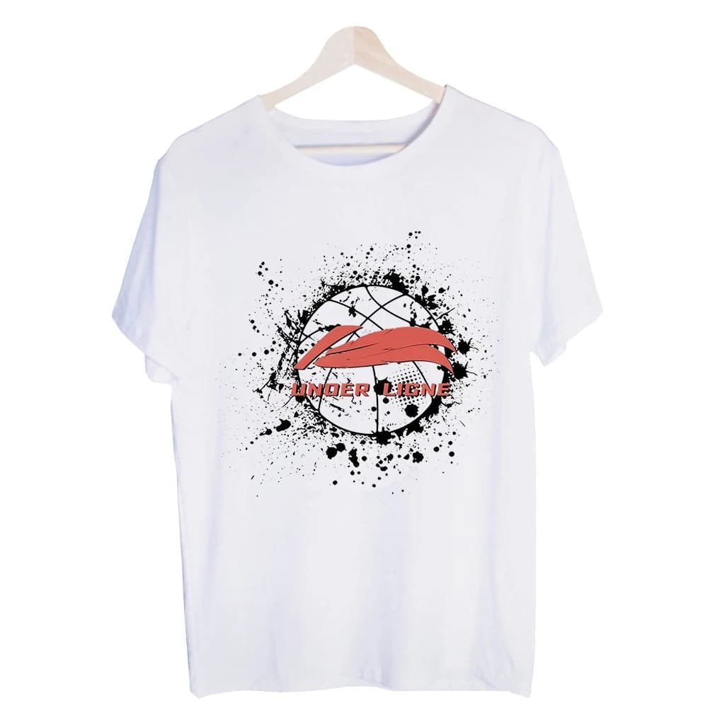 Men's Basketball-Inspired Graphic Tee, Short Sleeve Crew Neck Shirt for Casual Streetwear and Daily Outfits