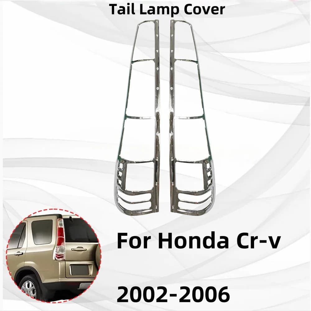 Anti Rust Hight-quality Car Exterior Chrome Tail Lamp Cover Trim For Honda Cr-v CRV 2002 2003 2004 2005 2006 Cars Accessories