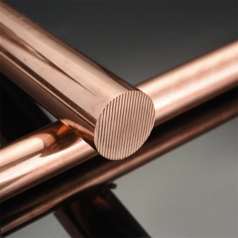 T2 Copper Round Bar Red Copper Bar 3-500mm Solid Pure Copper for EDM Electrode High Conductivity Custom Cut