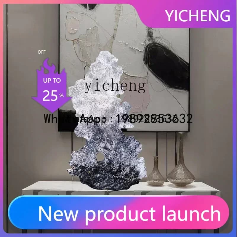 LYY   Living room abstract mountain stone decoration transparent resin entrance handicraft floor ornament