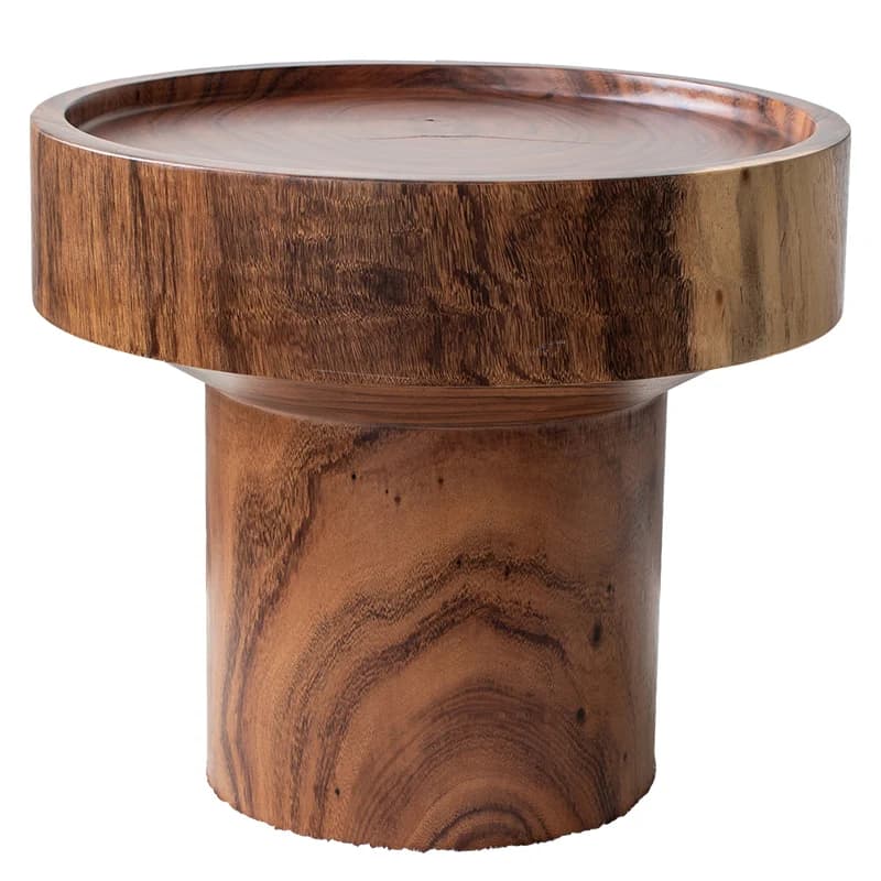 LTT Nordic solid wood size round coffee table household living room walnut wabi sanfeng B & B Dunzi