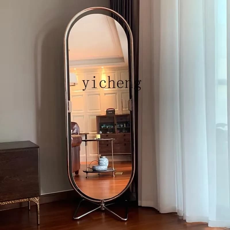 Jz-28 Removable Full-body Mirror Home Bedroom Floor-to-ceiling Clothing Store Rotating Camera Mirror