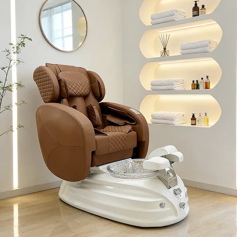 High End Beauty Salon Equipment Electric Adjustable Foot Spa Chair Modern Human Touch Luxury Massage Pedicure Chair