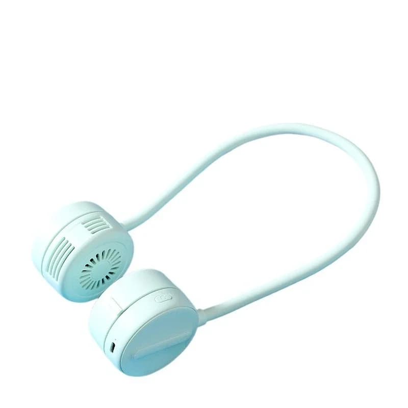 Portable small usb mini lazy hanging neck neck turbo bladeless silent rechargeable student