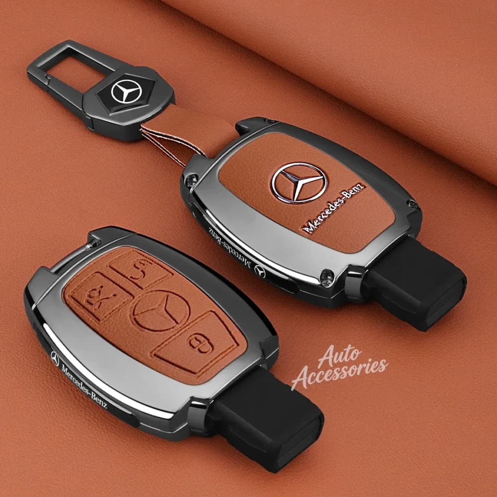 Leather Car Key Case Case Shell Protection For Mercedes Benz A B C E Class GLS GLA GLK GLC CLS CLA AMG W204 W205 W212 W463 W176