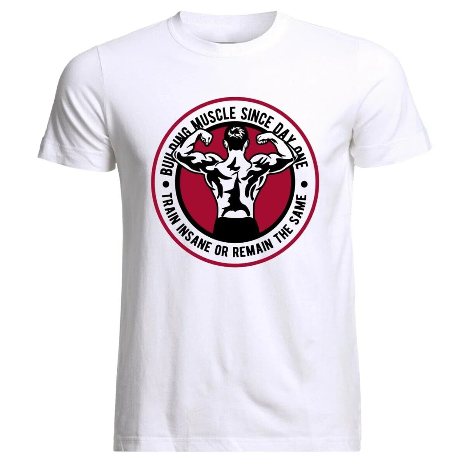 Building Muscle Fitness Bodybuildings T-Shirt Men's 100% Cotton Casual T-shirts Loose Top New