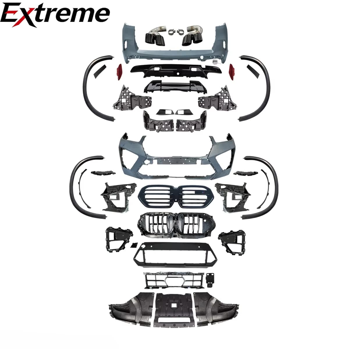 Auto Parts Modification  2023 BMW X5 Upgraded X5M Rear Diffuser Tail Tips Spoiler Body Kit for bmw X5 G05 LCI