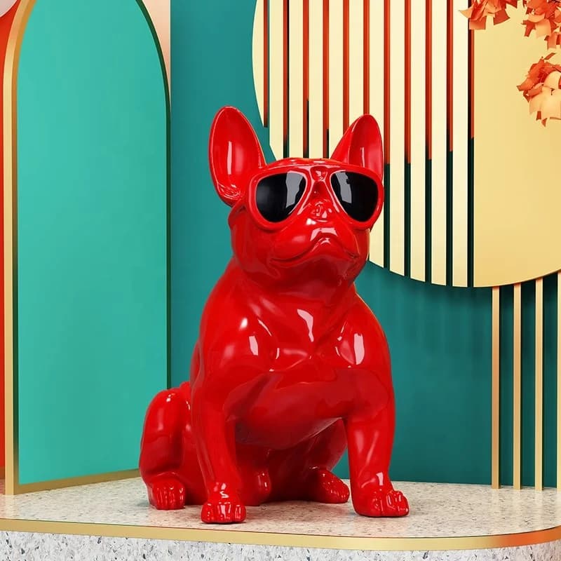 ※a French Bulldog Sculpture in Fiberglass Plastic Popular Online Item