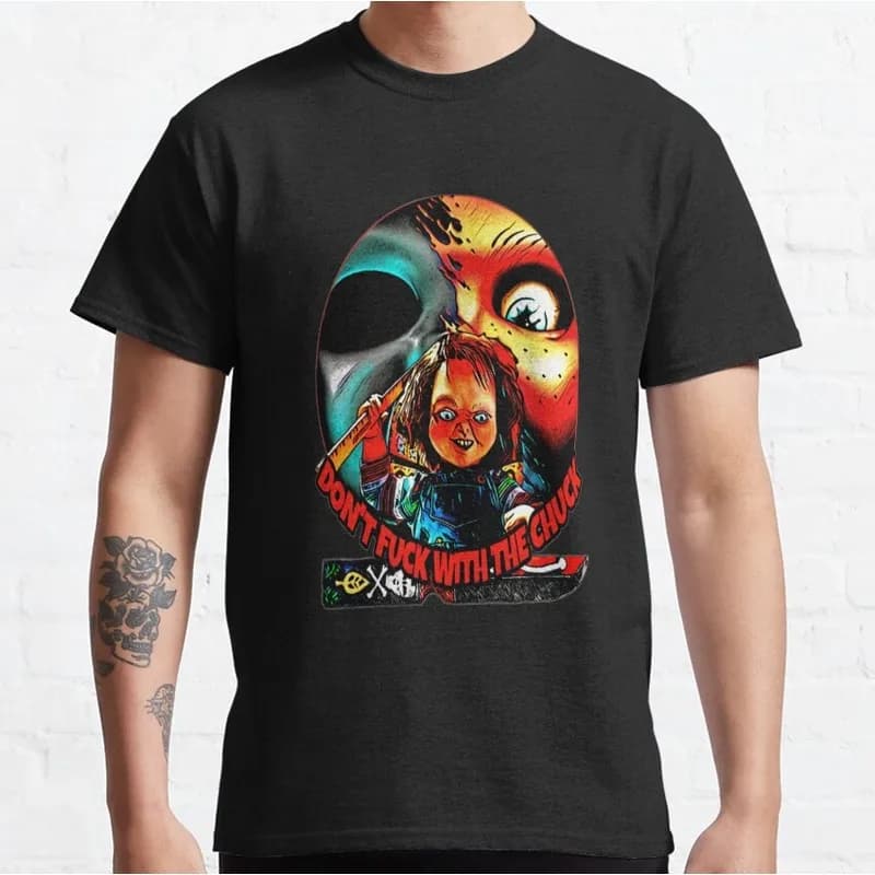Chucky Child's Play Graphic T-Shirt Killer Doll Unisex Tee 0126 Cotton Short Sleeve Cult Slasher Horror Halloween Casual Tops
