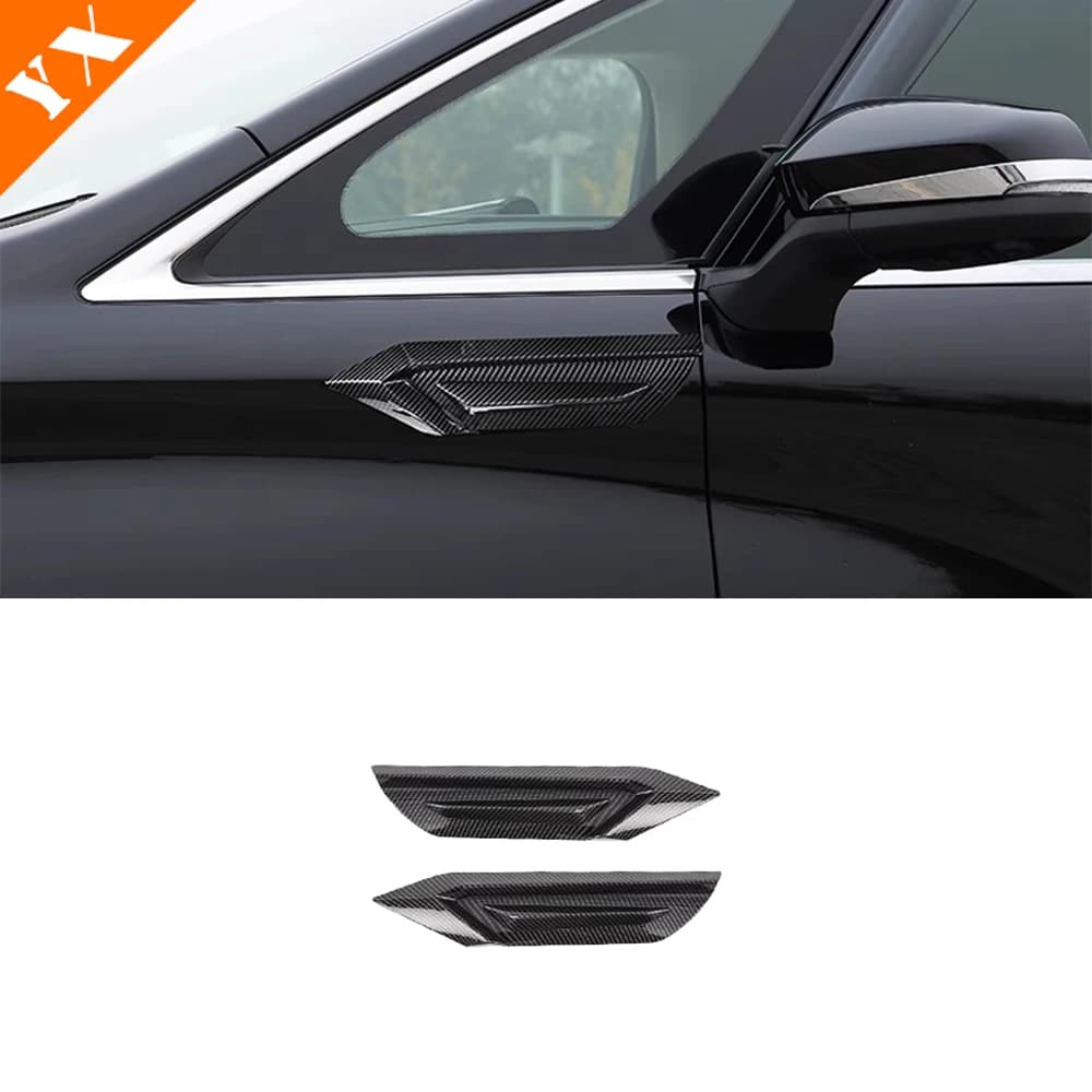 For Toyota ALPHARD 2024-2026 Accessories Plastic Black Chrome Car Side Wing Fender Door Emblem Badge Stickers Garnish Trim 2PCS