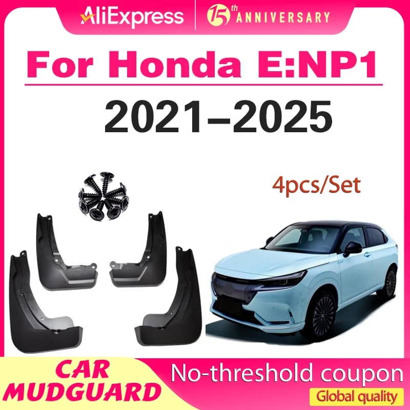 Car Mudguard For Honda e:NS1 e:NP1 ENS1 EV 2022 2023 2024 2025 Antifreeze Flap Mudflap Splash Guard Wheel Fender Car Accessories